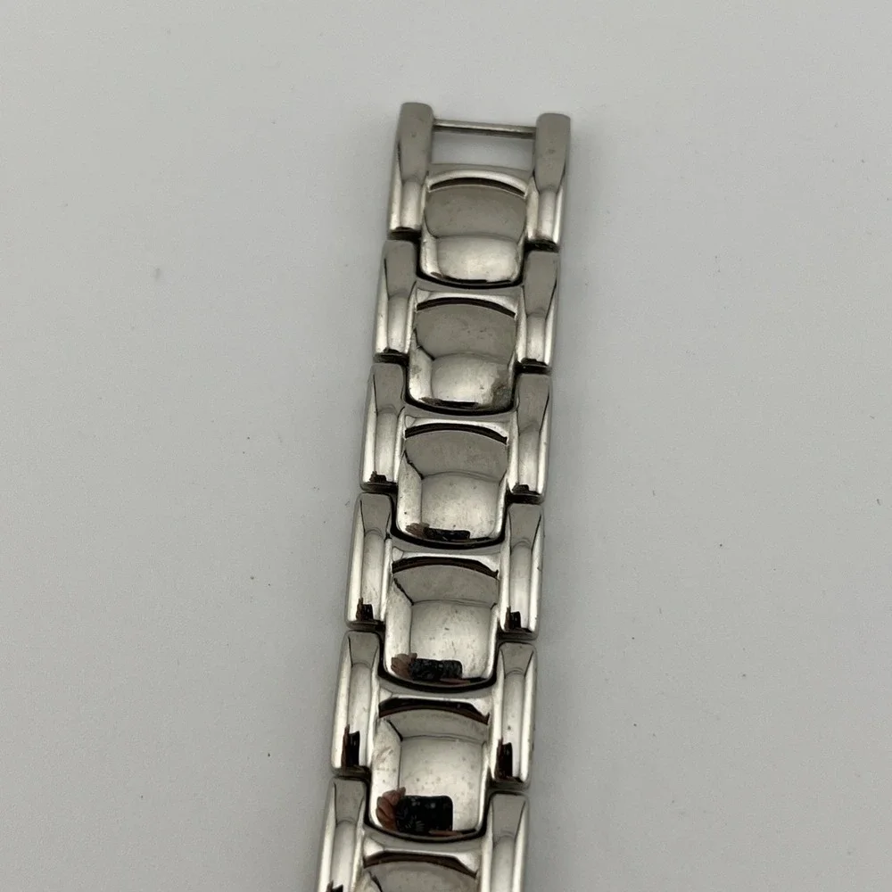 Chalet Watch Women 25mm Case Rhinestone Bezel Silver 6.75